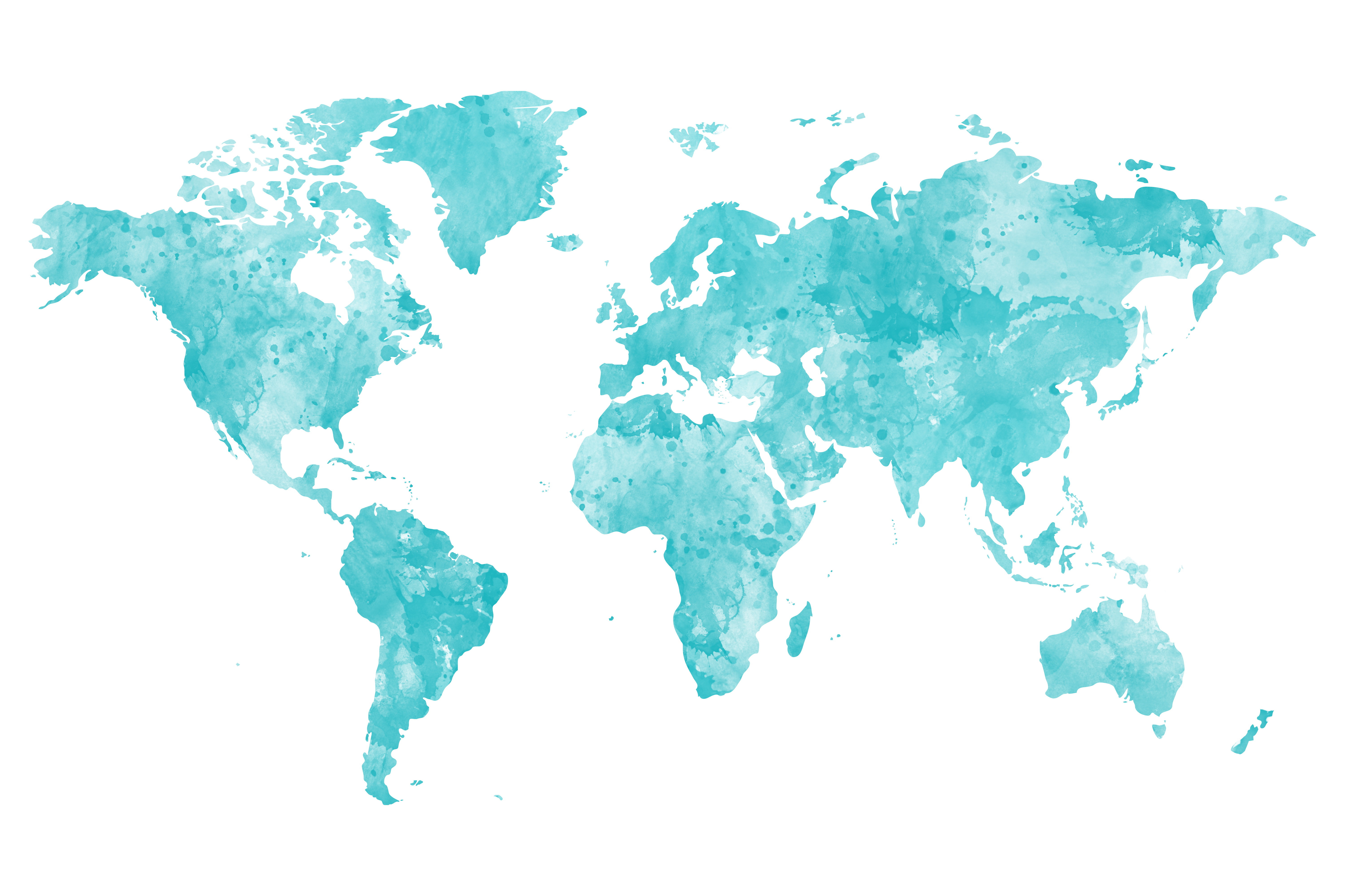 Weltkarte blau ohne Grenzen bestellen Weltkarte in blau ...