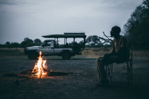 Botswana Safari Wildlife Photography Campfire