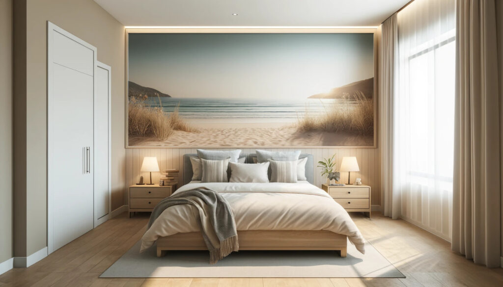 Wandgestaltung im Schlafzimmer: Idee Fototapete