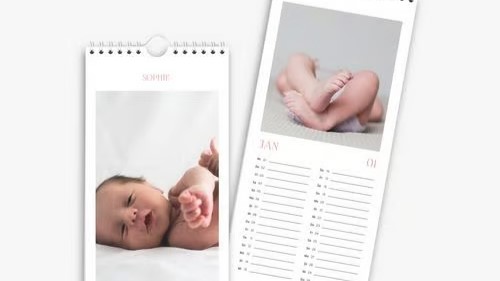 Kalender mit Babyfotos